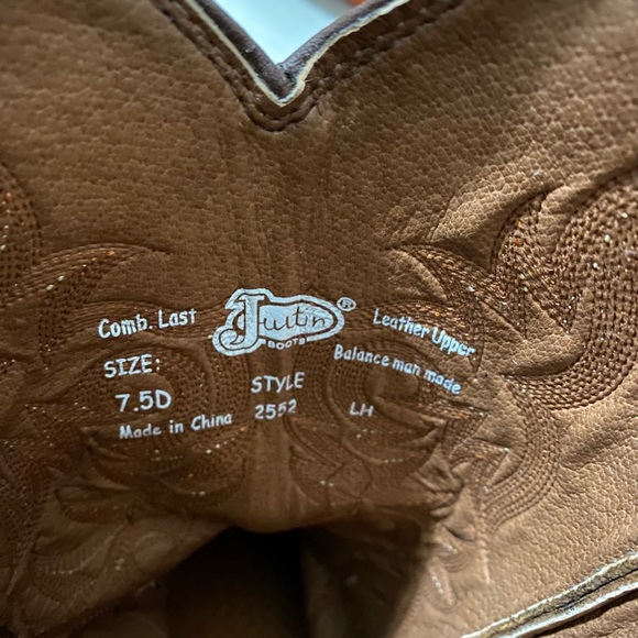 JUSTIN MEN'S STAMPEDE WESTERN 13" SQUARE TOE BOOTS - Picture 4 of 4